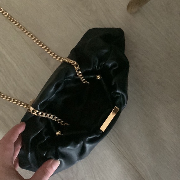 NWOT love and lore black purse with gold chain - Picture 3 of 3